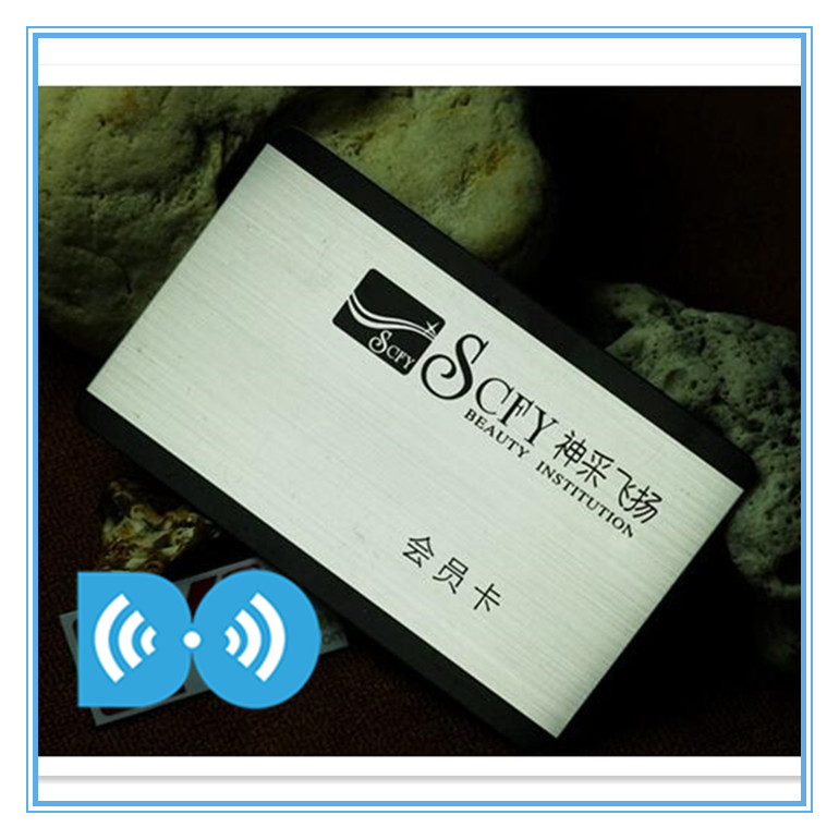 China Supplier  gold wire drawing metal Membership Metallic Brushed Finishing Card